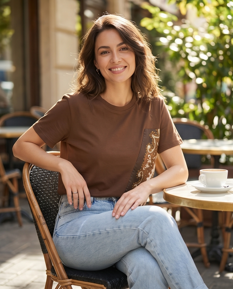 T-SHIRT FOULARD