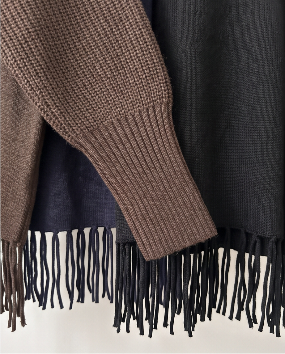 Maglia oversize con frange