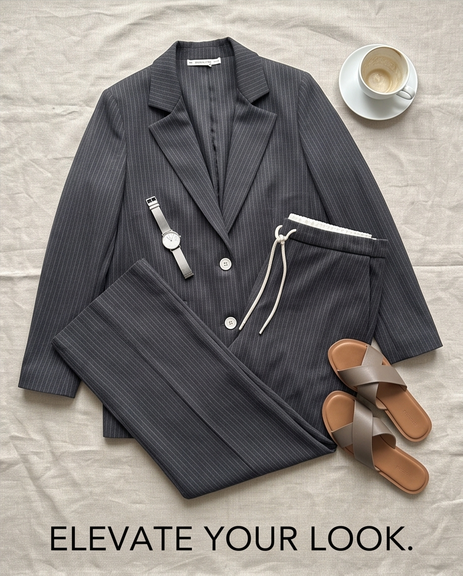 Completo Donna Gessato in Maglia