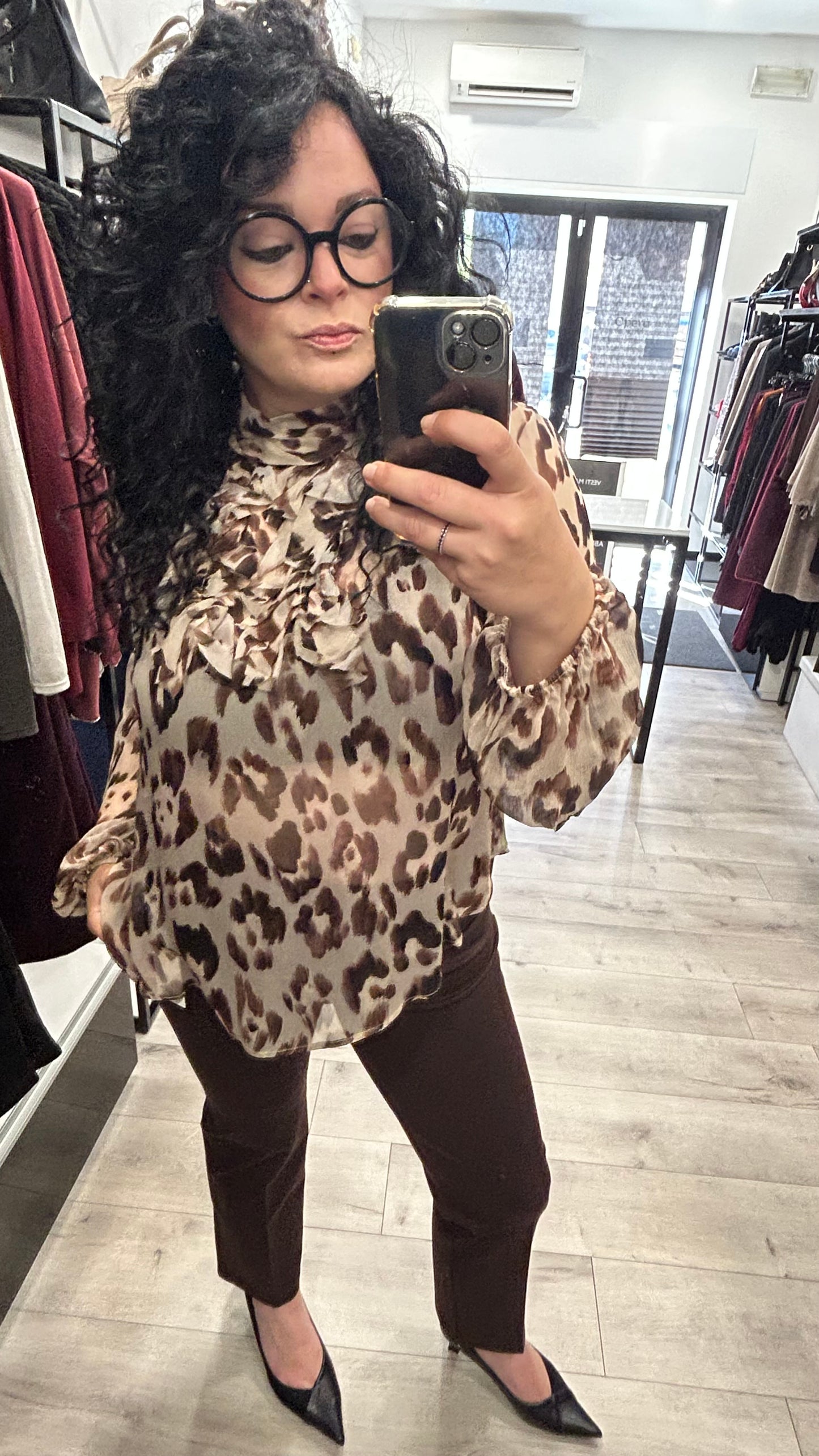 CAMICIA ANIMALIER CON ROUGE