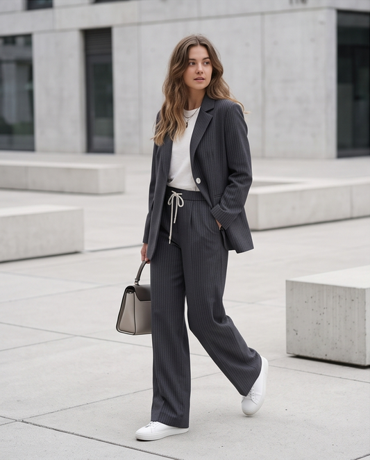 Completo Donna Gessato in Maglia