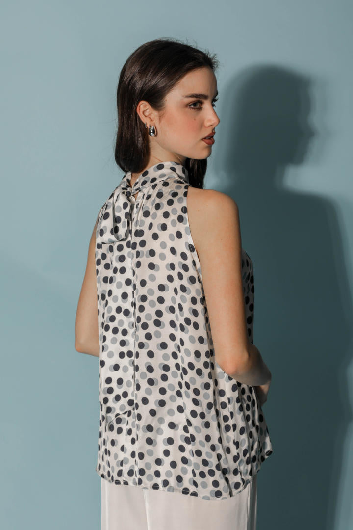 BLUSA SMANICATA POIS