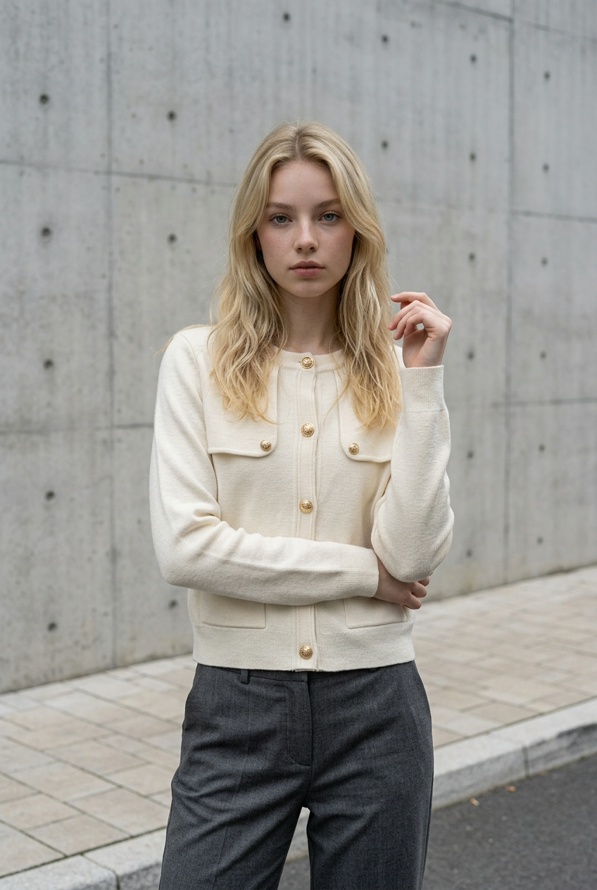 Bolerino Donna in Maglia Girocollo