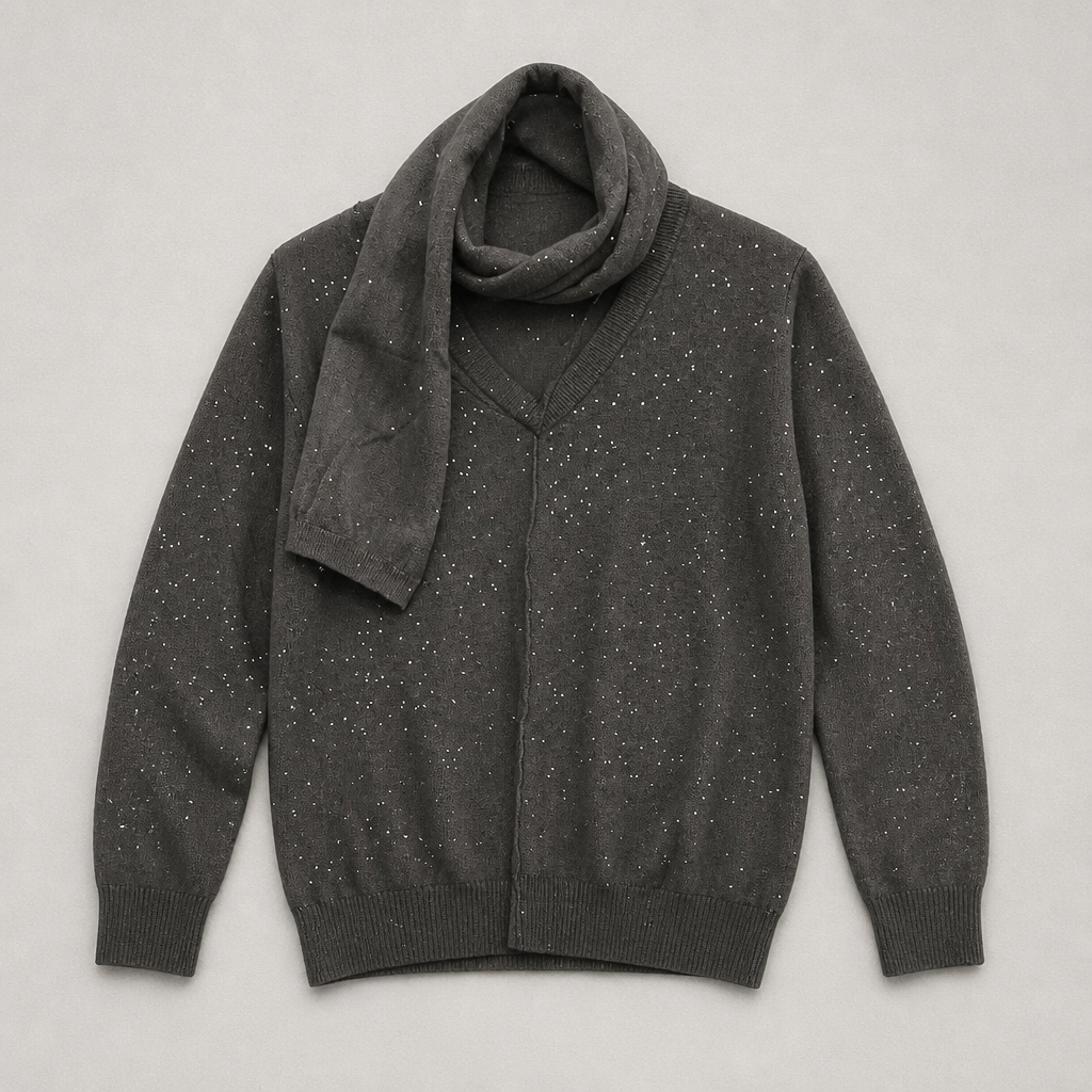 MAGLIA SCIARPA PAILETTES