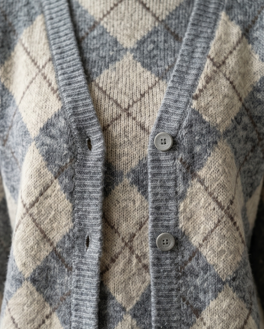 Maglione Donna Mezzocollo Fantasia Check