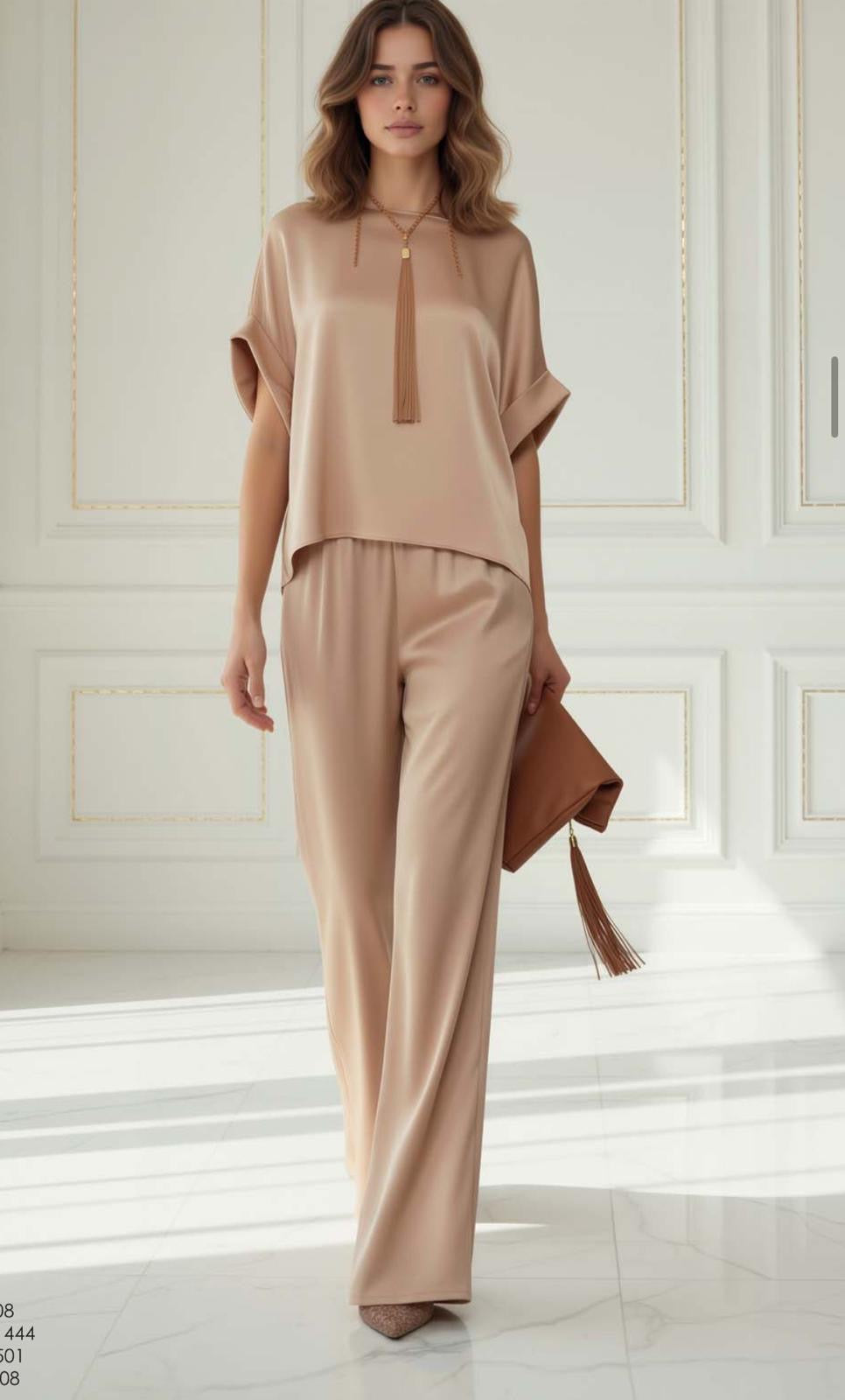 PANTALONE PALAZZO SATIN