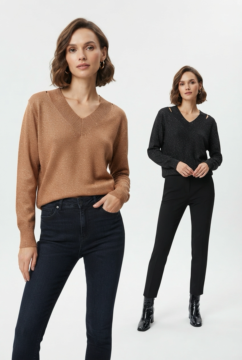 MAGLIONE LUREX PAILETTES