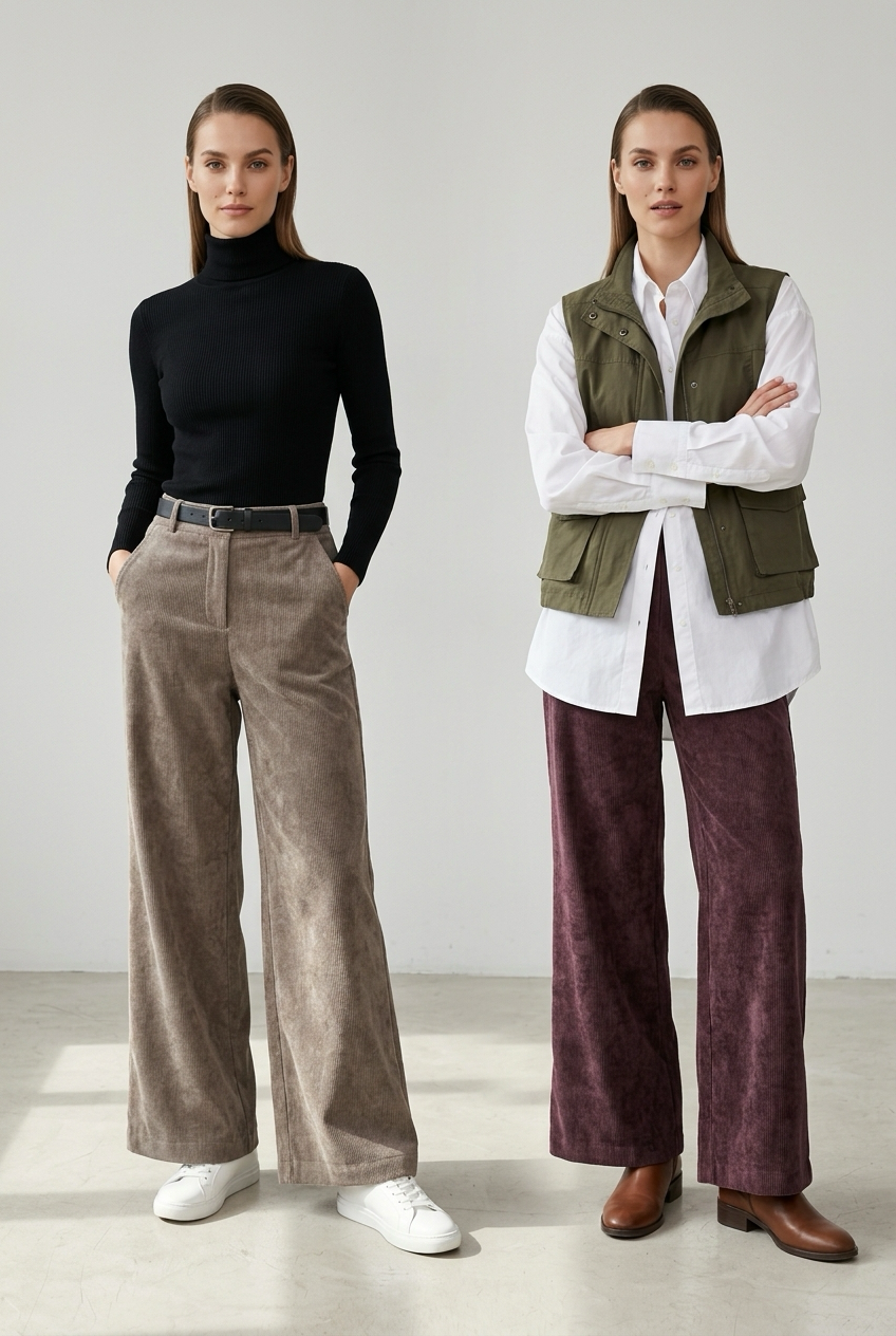 Pantalone in velluto a palazzo