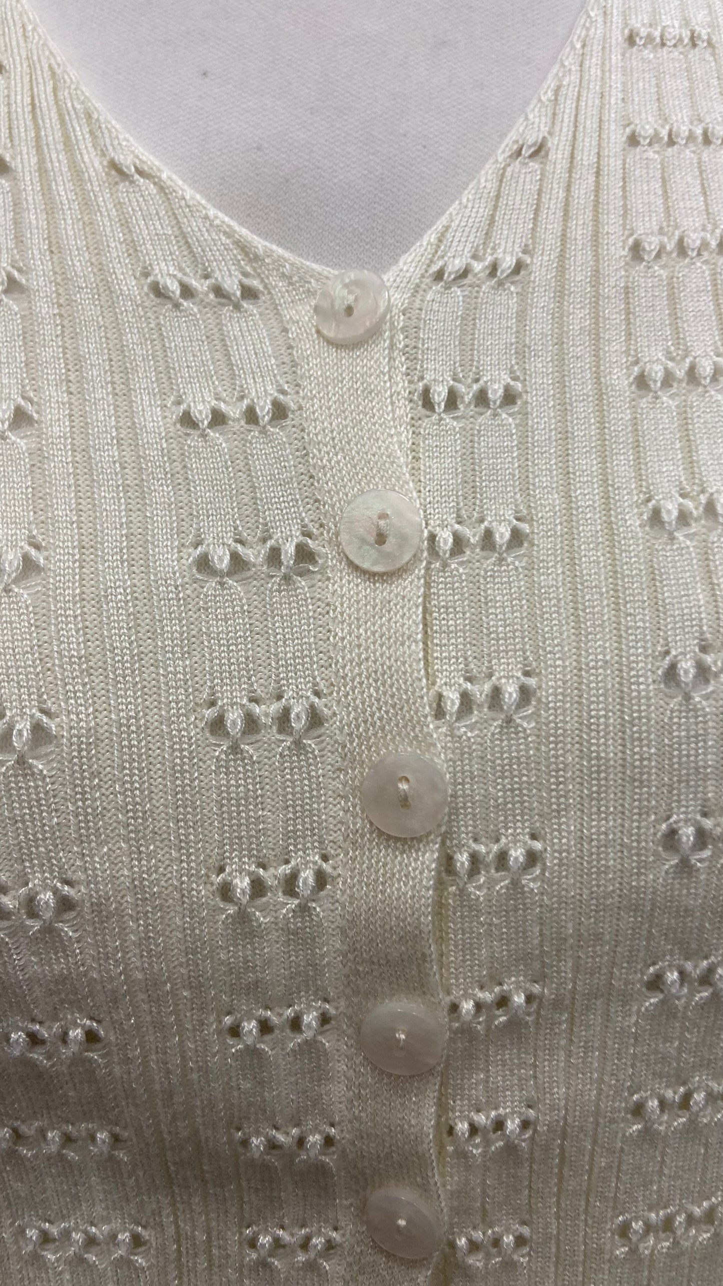 CARDIGAN CON VOLANT PANNA