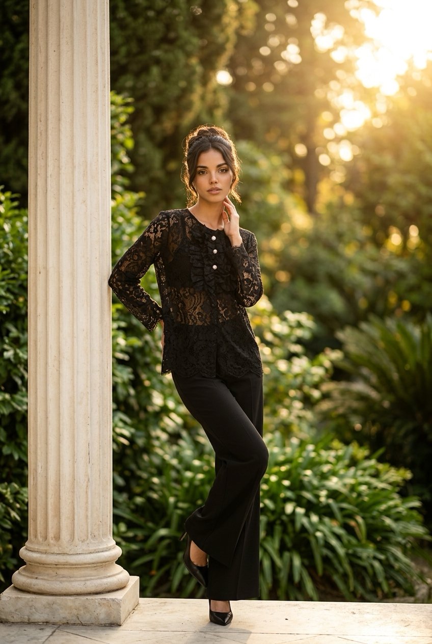 CAMICIA IN PIZZO