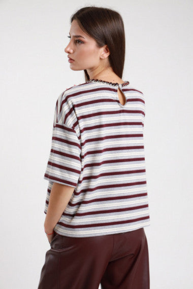 T-SHIRT RIGHE STRASS