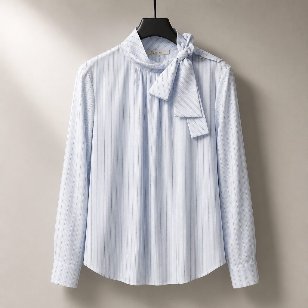 CAMICIA RIGHE FIOCCO