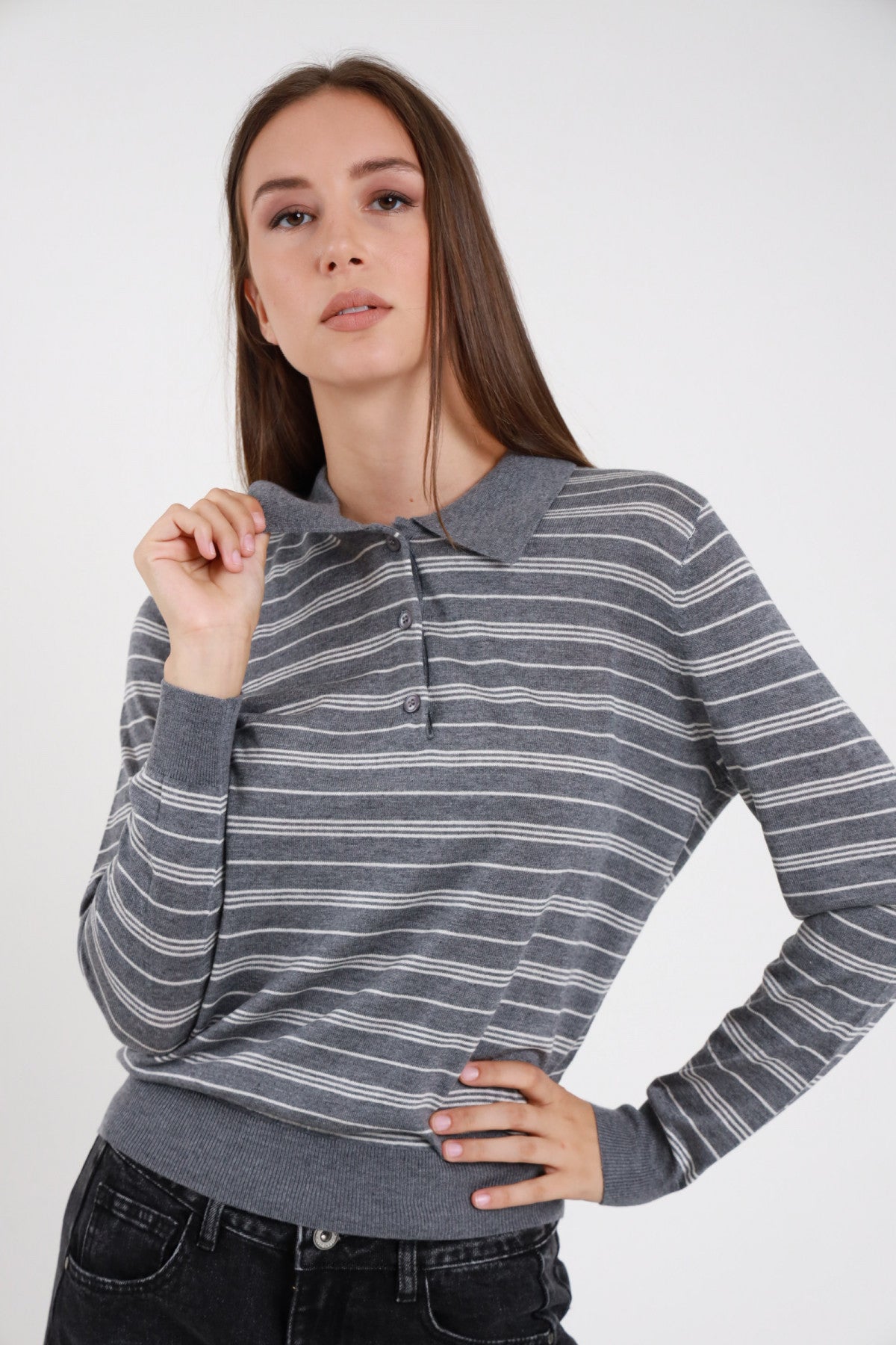POLO IN MAGLIA RIGHE