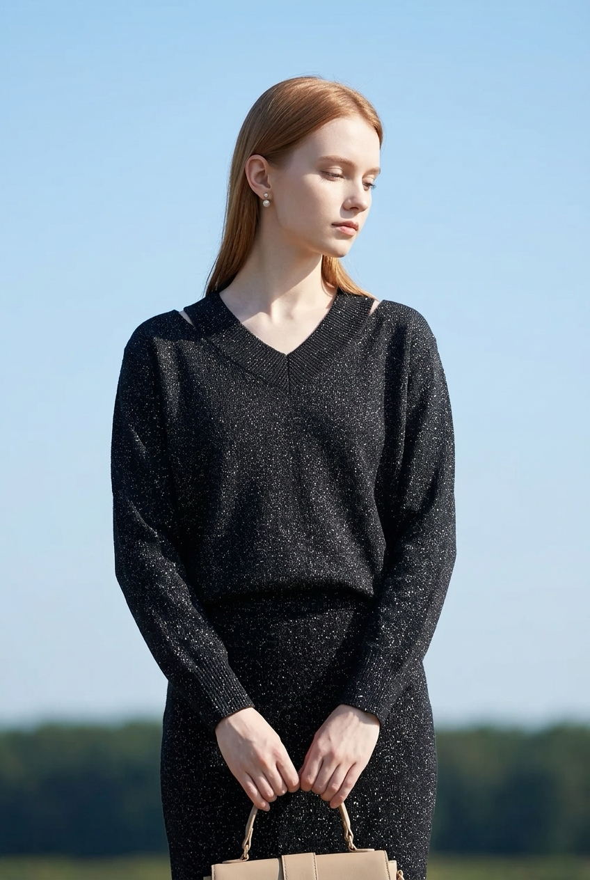 MAGLIONE LUREX PAILETTES