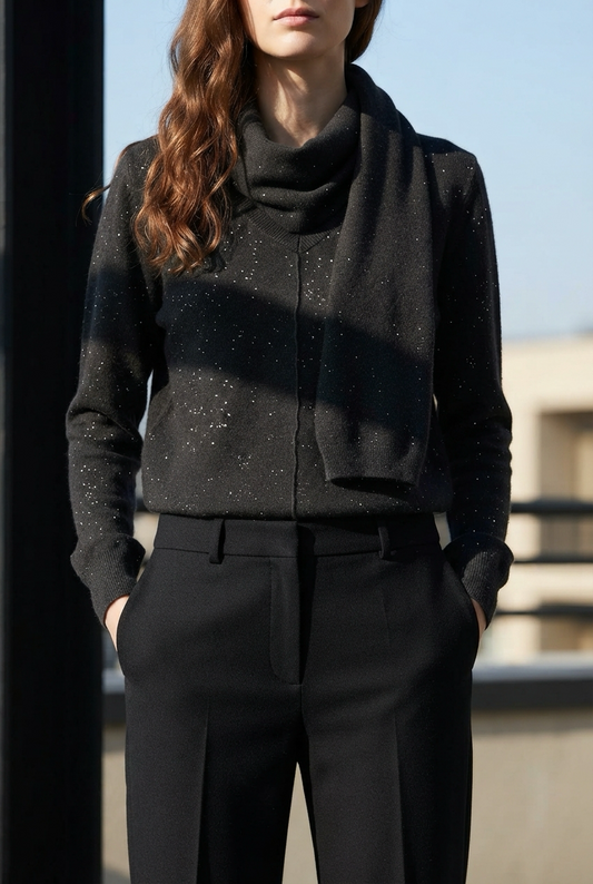 MAGLIA SCIARPA PAILETTES