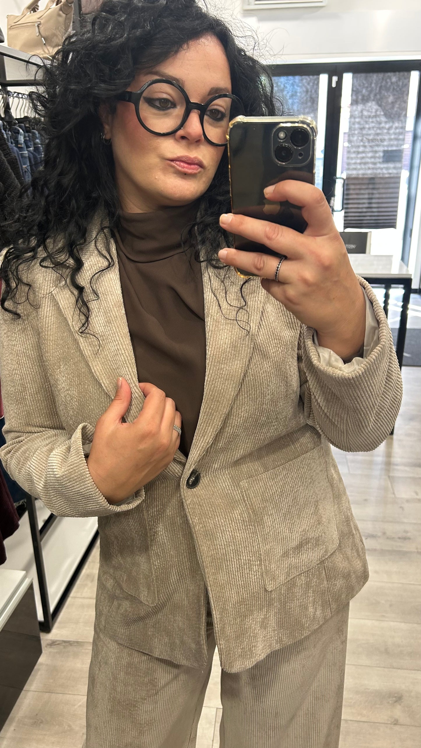 GIACCA IN VELLUTO MILLERIGHE CORDA