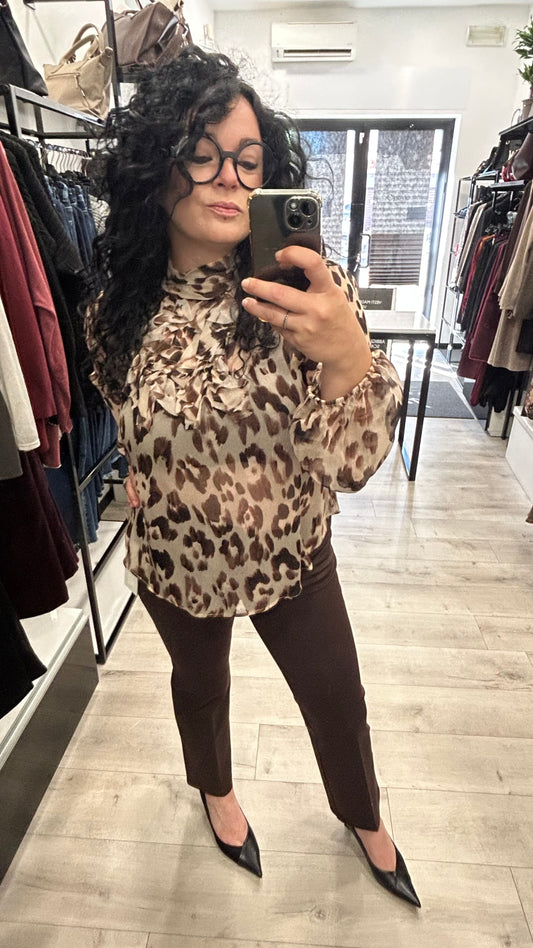 CAMICIA ANIMALIER CON ROUGE