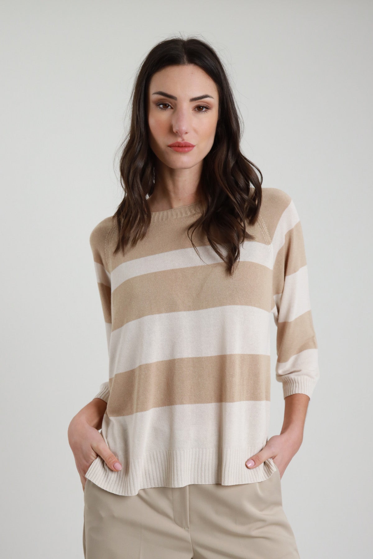 MAGLIA RIGATA MANICA 3/4