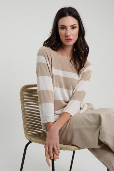 MAGLIA RIGATA MANICA 3/4